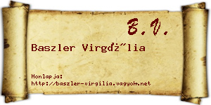 Baszler Virgília névjegykártya